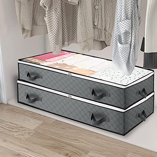 Foldable Underbed Storage Bags with Reinforced Handle