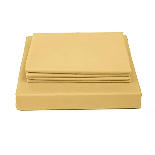 Calin 3PC Sheet Set - Microfibre Fabric (Gold)