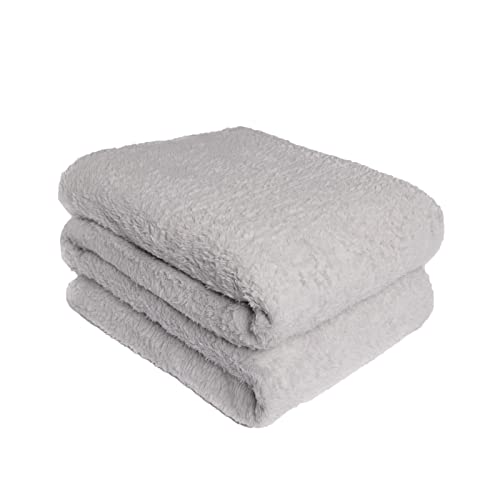 Super Soft Plush Grey Bedspread - 125x150cm