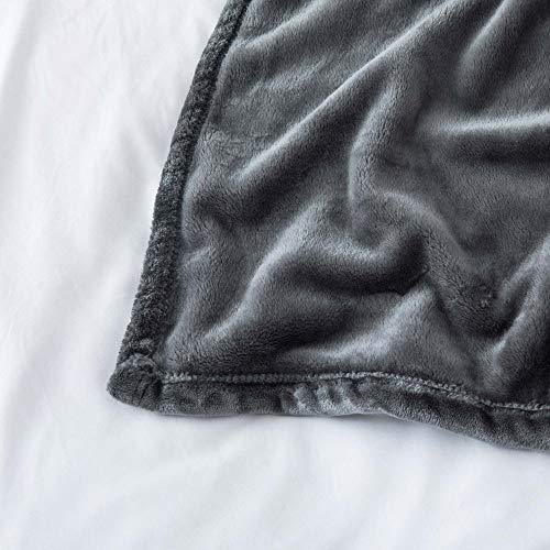 Moonlight Silk Touch Fleece Blanket - Grey Double Size