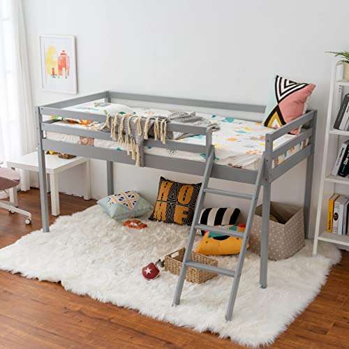 Panana Grey Wooden Loft Bunk Bed for Kids