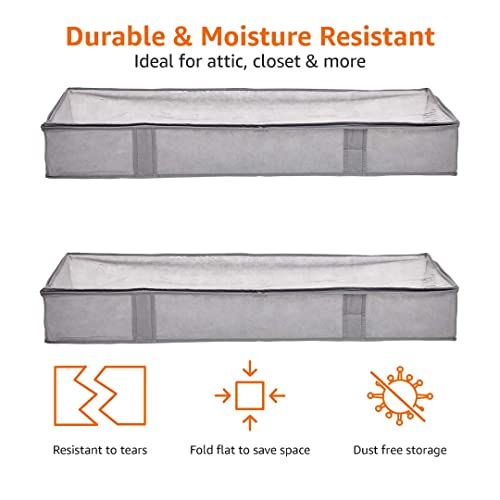 2-Pack Underbed Storage Bags with Transparent Top