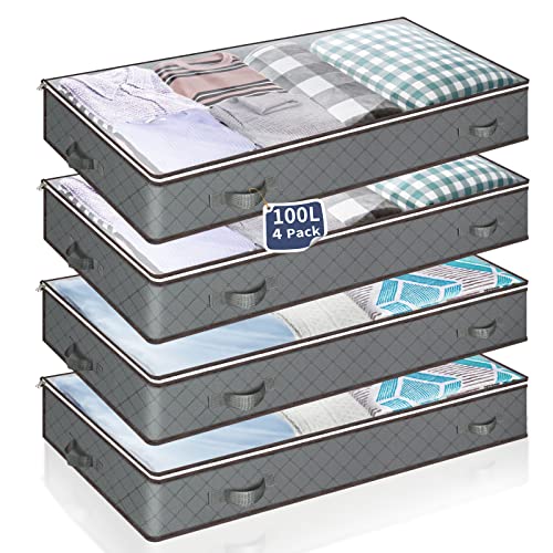 MIXC Under Bed Storage Box with Lid - 4 Pack