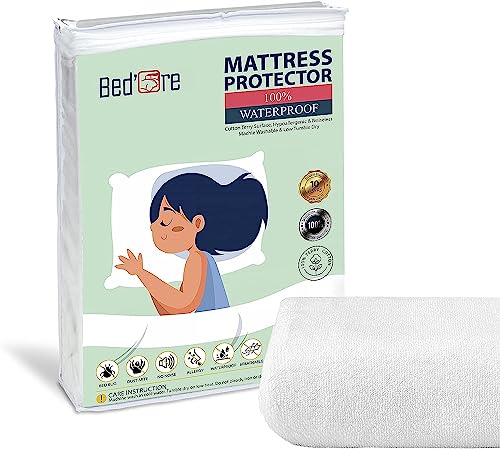 Waterproof Double Mattress Protector with Cotton Terry Top