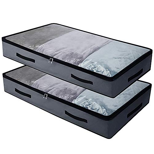 Underbed Storage Containers with Clear Lids - Set of 2