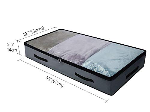 Underbed Storage Containers with Clear Lids - Set of 2