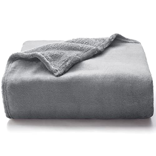 Soft Gray Flannel Fleece Bunk Bed Blanket