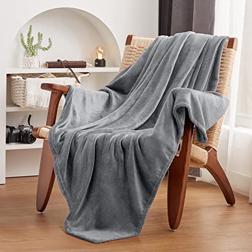 Soft Gray Flannel Fleece Bunk Bed Blanket