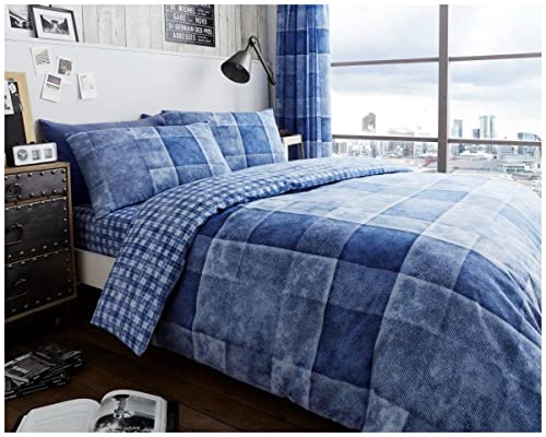 Geometric Blue Bunk Bed Cover Set