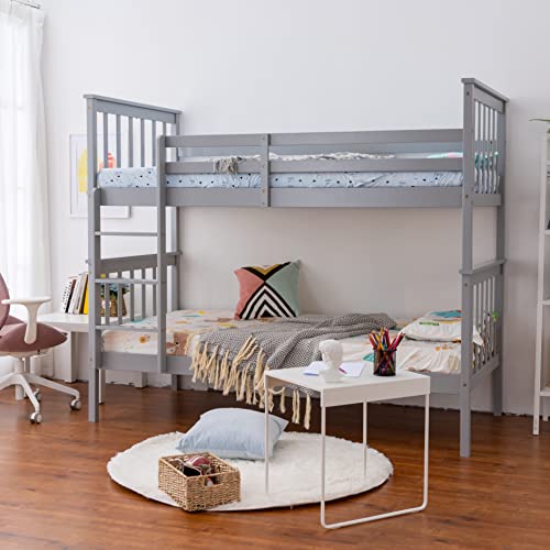 Panana Grey Triple Bunk Bed with Ladder