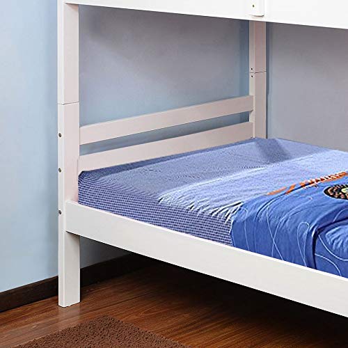 Happy Beds Durham Bunk Bed - White Wood