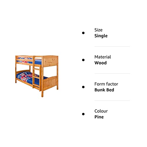 Christopher Pine Bunk Bed Set with 2 Mattresses