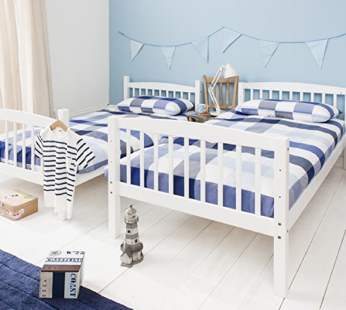 Brighton Bunk Bed Splits into 2 Singles - White