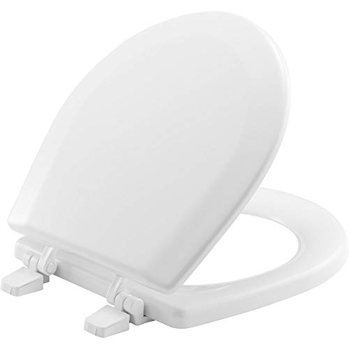 White Enameled Wood Marine Toilet Seat