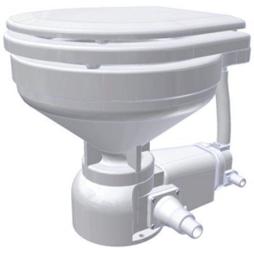 Electric Marine Toilet with Integral Pump and Discharge