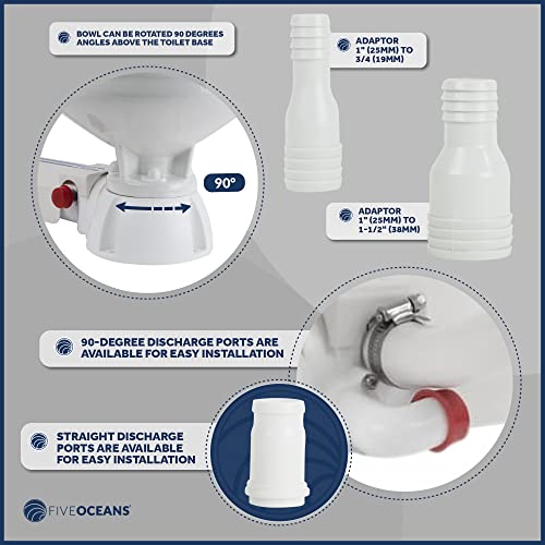 Electric Marine RV Toilet with Macerator Pump - FO720