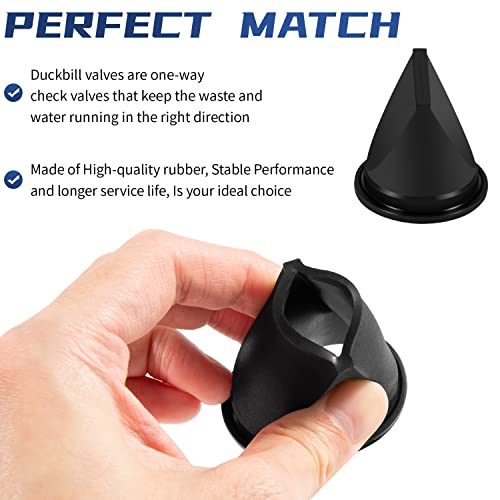 1-1/2" Black Duckbill Valve Kit - 4 Pack