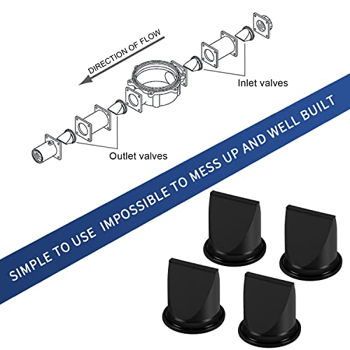 1-1/2" Black Duckbill Valve Kit - 4 Pack