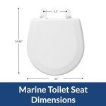 White Enameled Wood Marine Toilet Seat