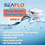 SEAFLO Manually Operated Marine Toilet Boating Head