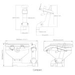 SEAFLO Manually Operated Marine Toilet Boating Head