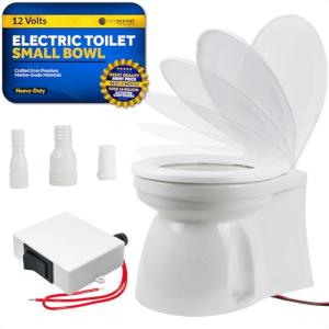 Compact Electric Marine Toilet with Macerator Pump