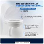 Compact Electric Marine Toilet with Macerator Pump
