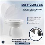 Compact Electric Marine Toilet with Macerator Pump