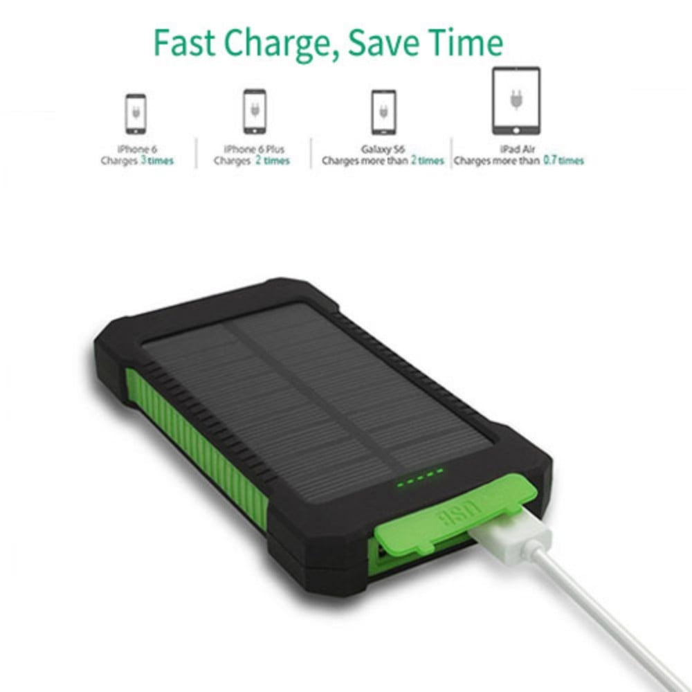 Waterproof Solar Power Bank for Phones: 50000mah Dual-USB
