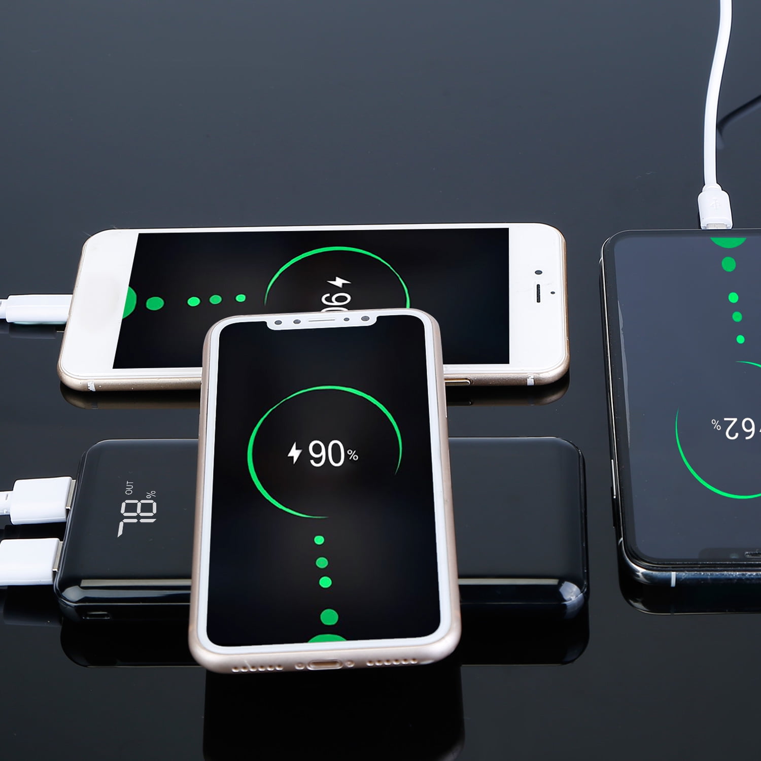 iNova Wireless Charging Power Bank with 4 Flashlights