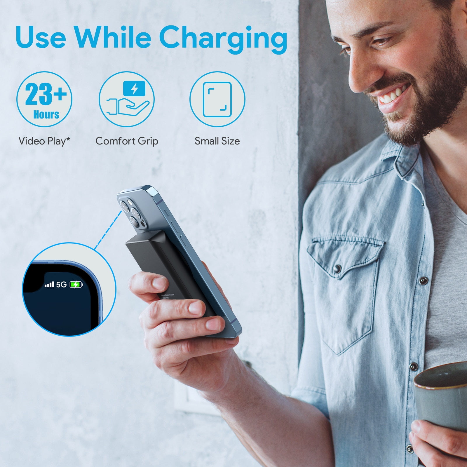 Magnetic Wireless Power Bank for iPhone 12 & 13