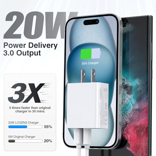Dual Port USB C Wall Charger 20W