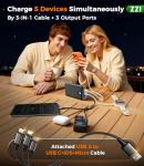 60000mAh Portable Charger with 3-in-1 Cable