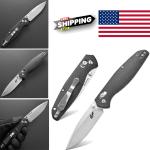 Tactical EDC Knife 3.3 Inch D2 Blade Lightweight Micarta Handle Pocket Clip