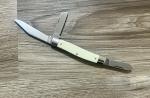 VINTAGE COLONIAL PROV USA SCRIMSHAW SERIES 3 BLADE STOCKMAN FOLDING POCKET KNIFE