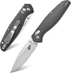 Tactical EDC Knife 3.3 Inch D2 Blade Lightweight Micarta Handle Pocket Clip