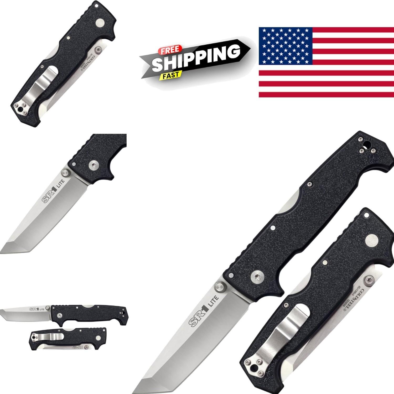 Tactical Folding Knife 4 Inch Blade Griv-Ex Handle for Self Defense and Camping