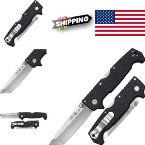 Tactical Folding Knife 4 Inch Blade Griv-Ex Handle for Self Defense and Camping