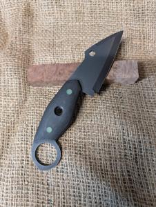 RL Scott Kermit custom fixed blade knife with glow pins and S30V steel