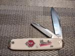 VINTAGE USA BRANDED ADVERTISING STROH'S BEER 2 BLADE EQUAL END JACK KNIFE