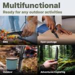 Grand Way Tactical Knife for Men - Black Pocket Knife - Best Spring Assisted