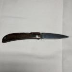 Al Mar Falcon Large Seki‑Japan Lockback Vintage Knife – Wood Handle - Used