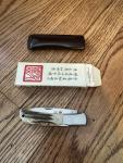 Vintage AL MAR 1005 EAGLE Folding Knife SEKI JAPAN Sambar Stag