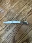 Vintage AL MAR 1005 EAGLE Folding Knife SEKI JAPAN Sambar Stag
