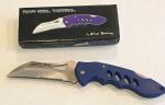 Frost Cutlery Navy Seal Tactical Knife Blue 16-055BL 4 1/2" Closed Lock Blade