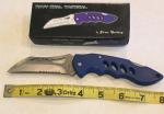 Frost Cutlery Navy Seal Tactical Knife Blue 16-055BL 4 1/2" Closed Lock Blade