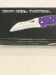 Frost Cutlery Navy Seal Tactical Knife Blue 16-055BL 4 1/2" Closed Lock Blade