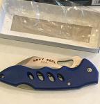 Frost Cutlery Navy Seal Tactical Knife Blue 16-055BL 4 1/2" Closed Lock Blade