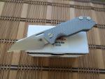 HINDERER HALF TRACK Full Textured Titanium Working Finish Wharncliffe MAGNACUT