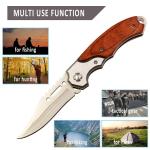 7.87" Military Tactical Camping Folding Spring Assisted Open Rescue Pocket Knife